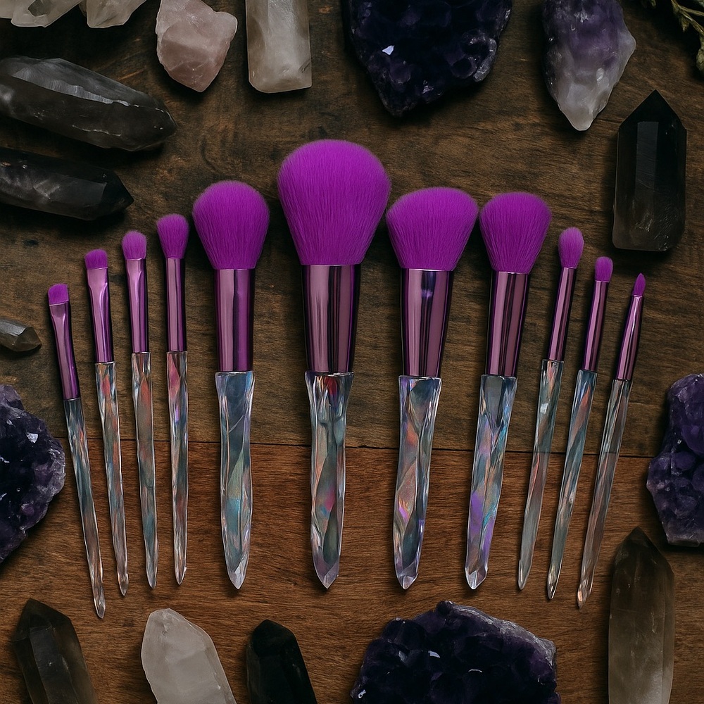 Purple Makeup Brush Set